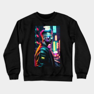 Abstract Cyberpunk Man Crewneck Sweatshirt